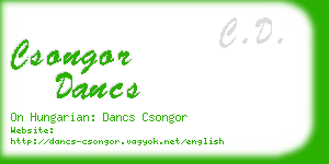 csongor dancs business card